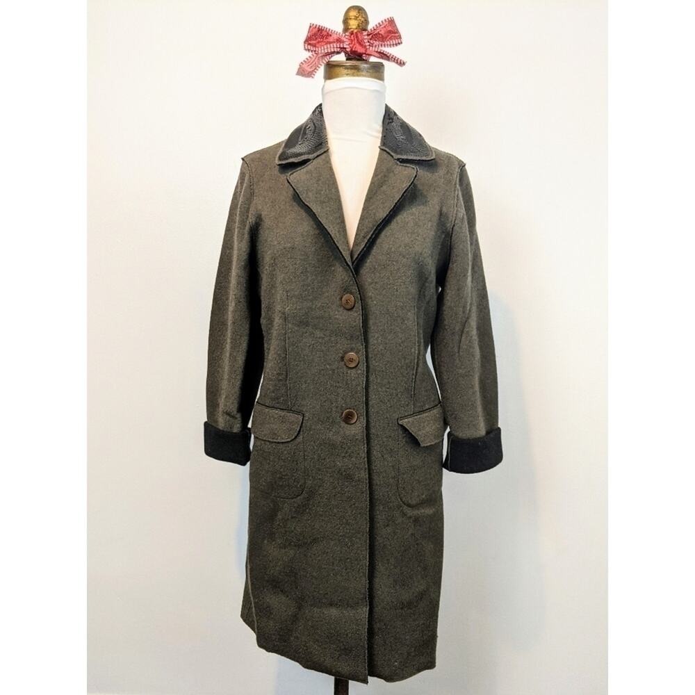 EUC Wool jacket with sequin collar